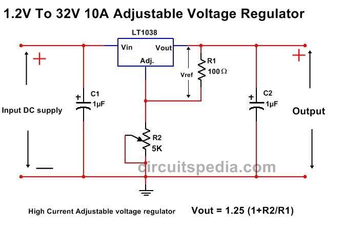 adjustable voltage regulator circuit diagram adjustable voltage regulator circuit diagram