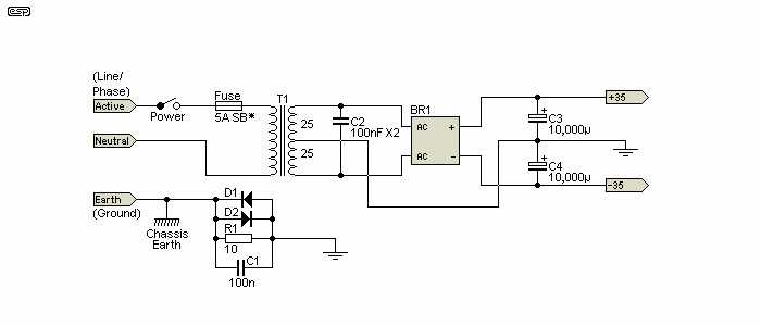 american audio power amplifier schematic diagram