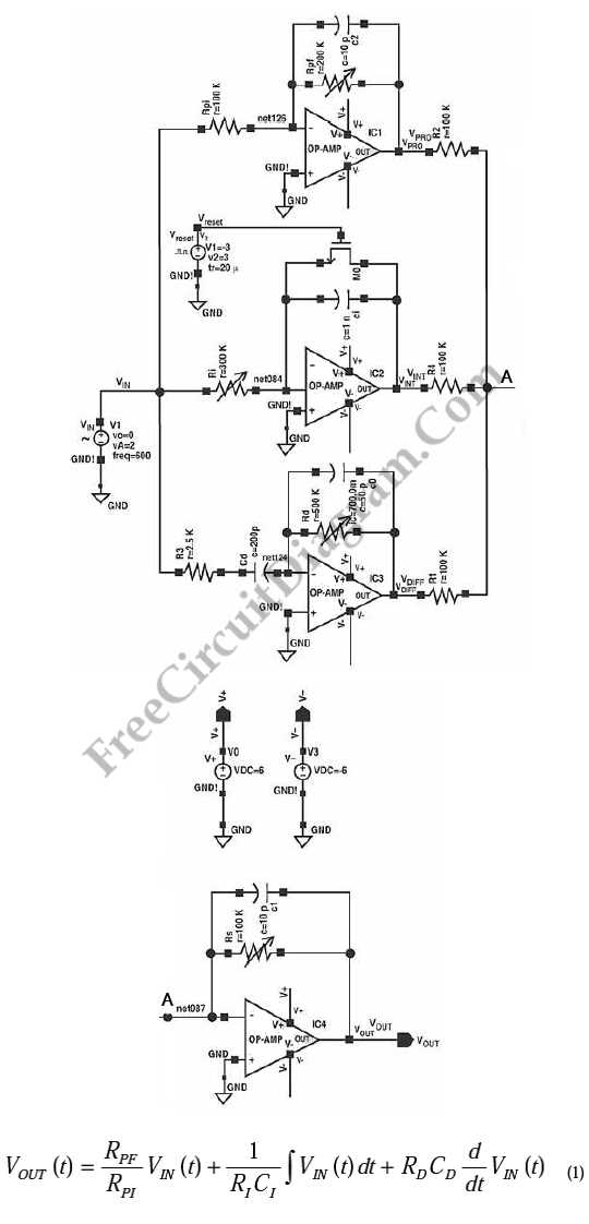 analog pid controller circuit diagram