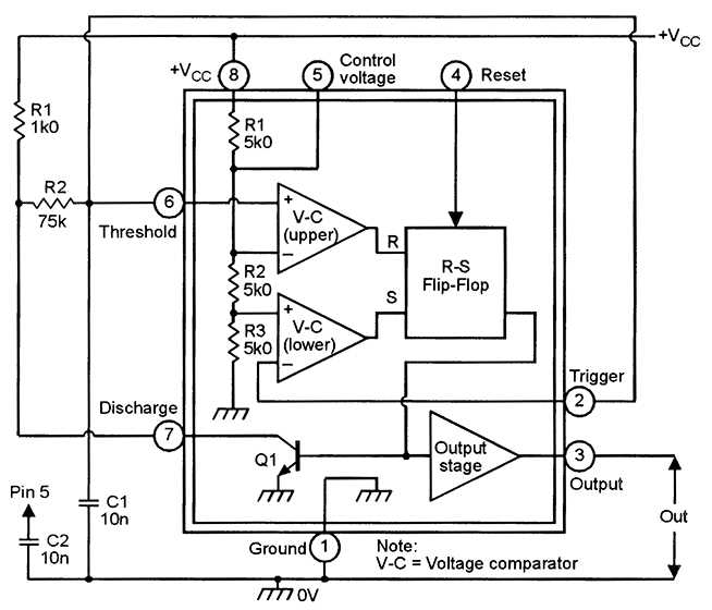 astable 555 circuit diagram