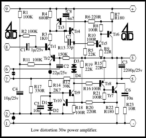 audio power amplifier circuit diagram