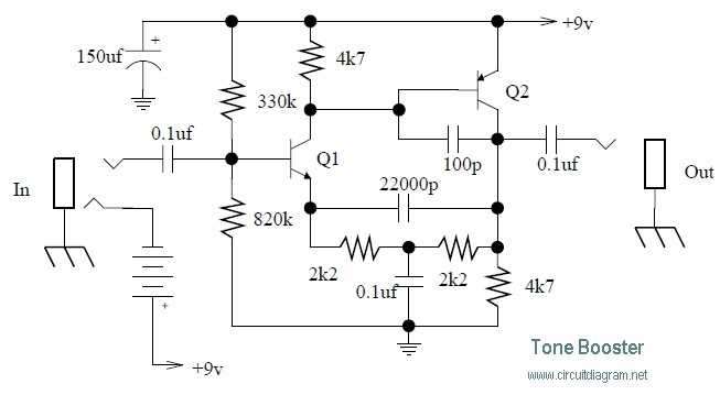 audio tone control circuit diagram