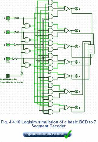 bcd to decimal decoder circuit diagram
