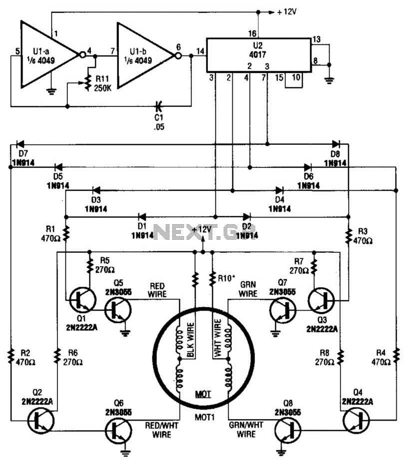bipolar stepper motor driver circuit diagram