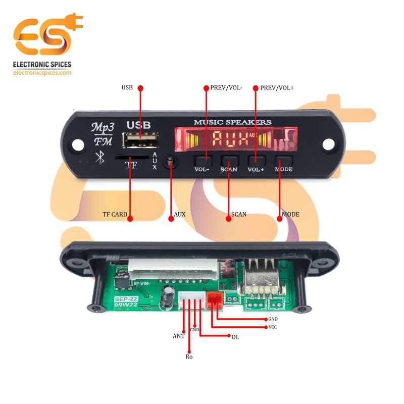 bluetooth mp3 player circuit diagram