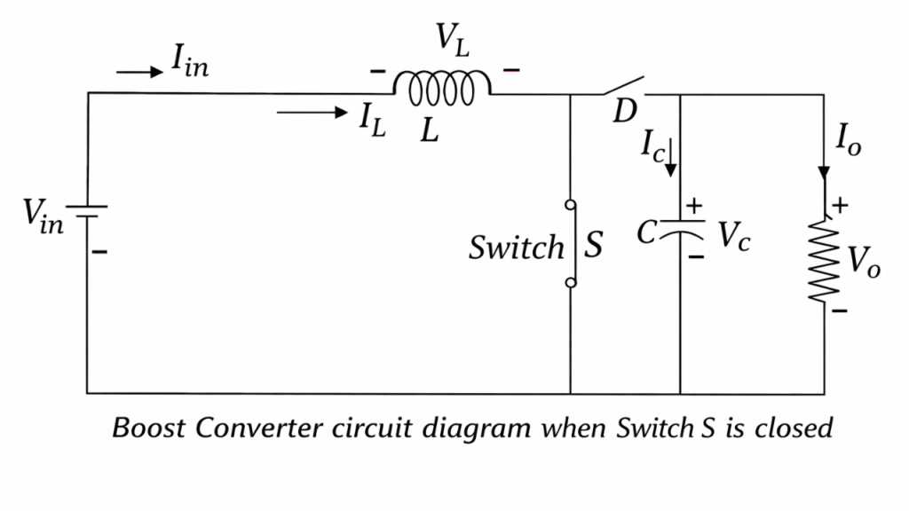 boost converter circuit diagram with explanation