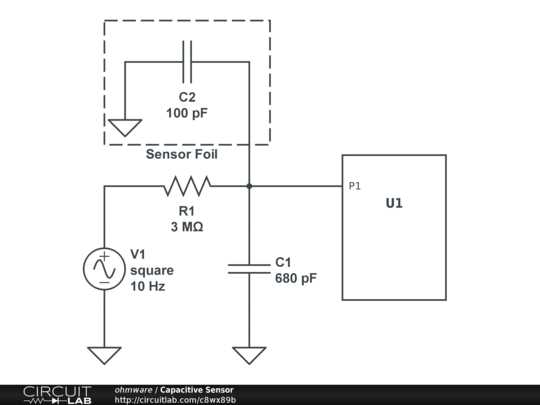 capacitive proximity sensor circuit diagram