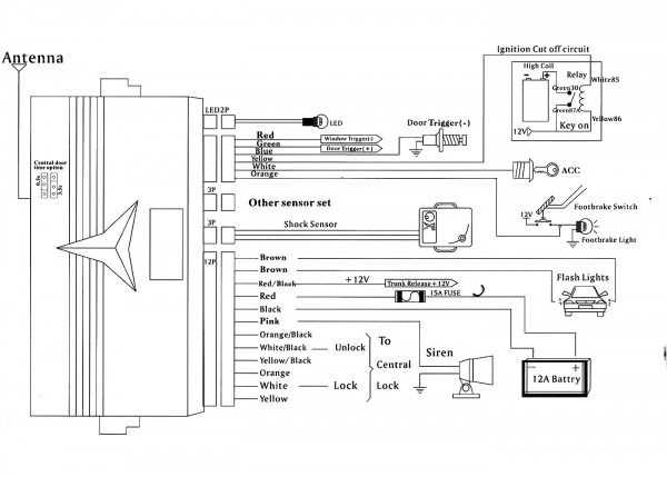 car alarm system circuit diagram