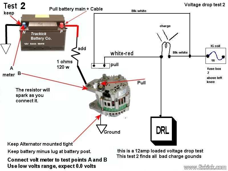 car alternator diagram wiring