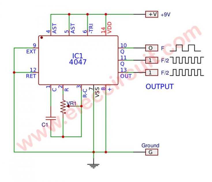 cd4047 circuit diagram