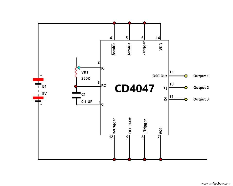 cd4047 circuit diagram