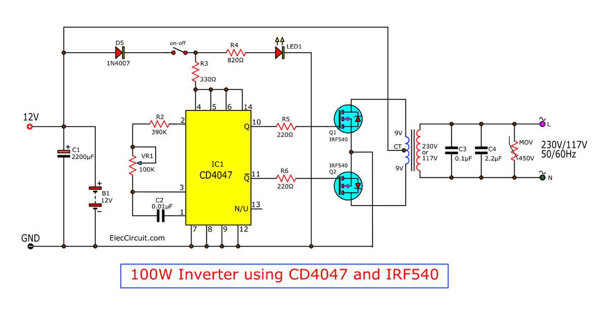 cd4047 circuit diagram