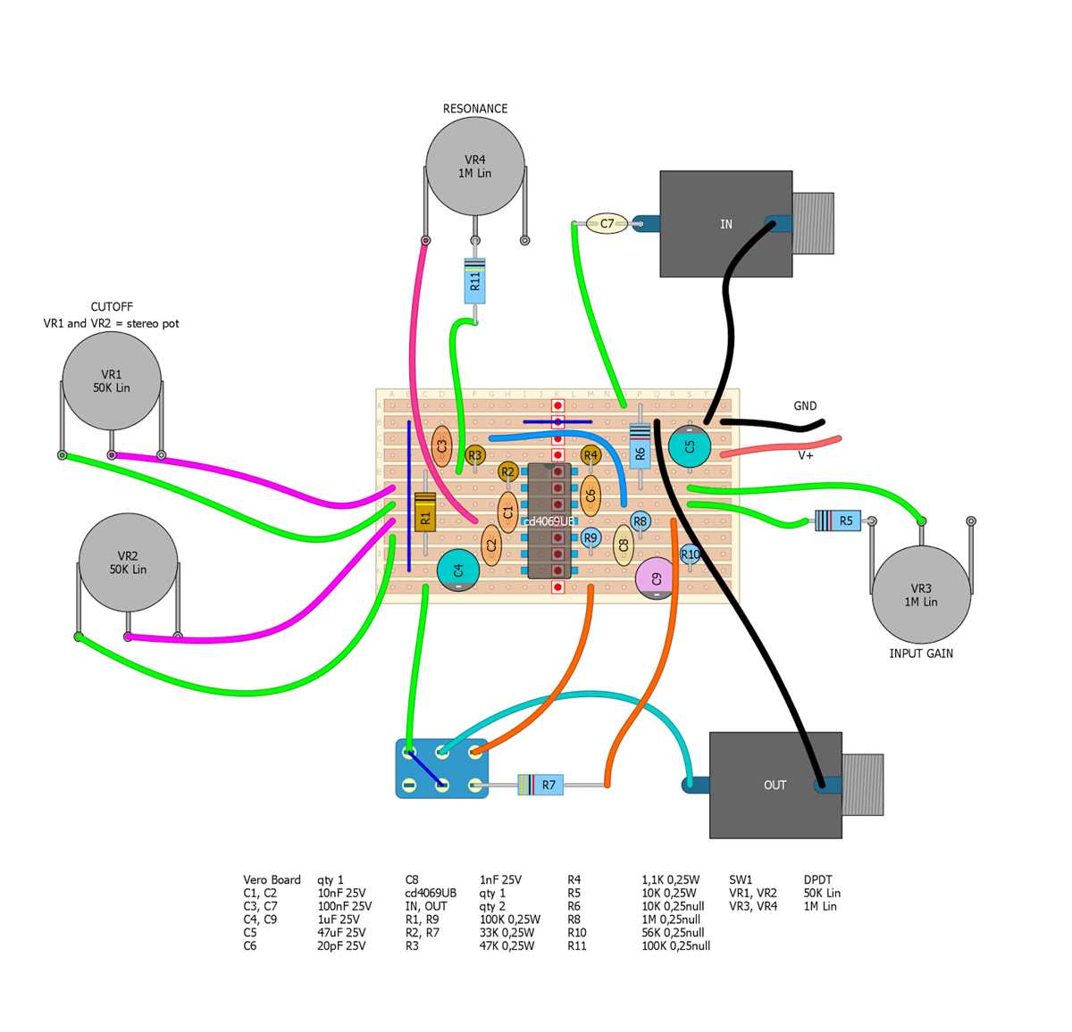cd4069 circuit diagram