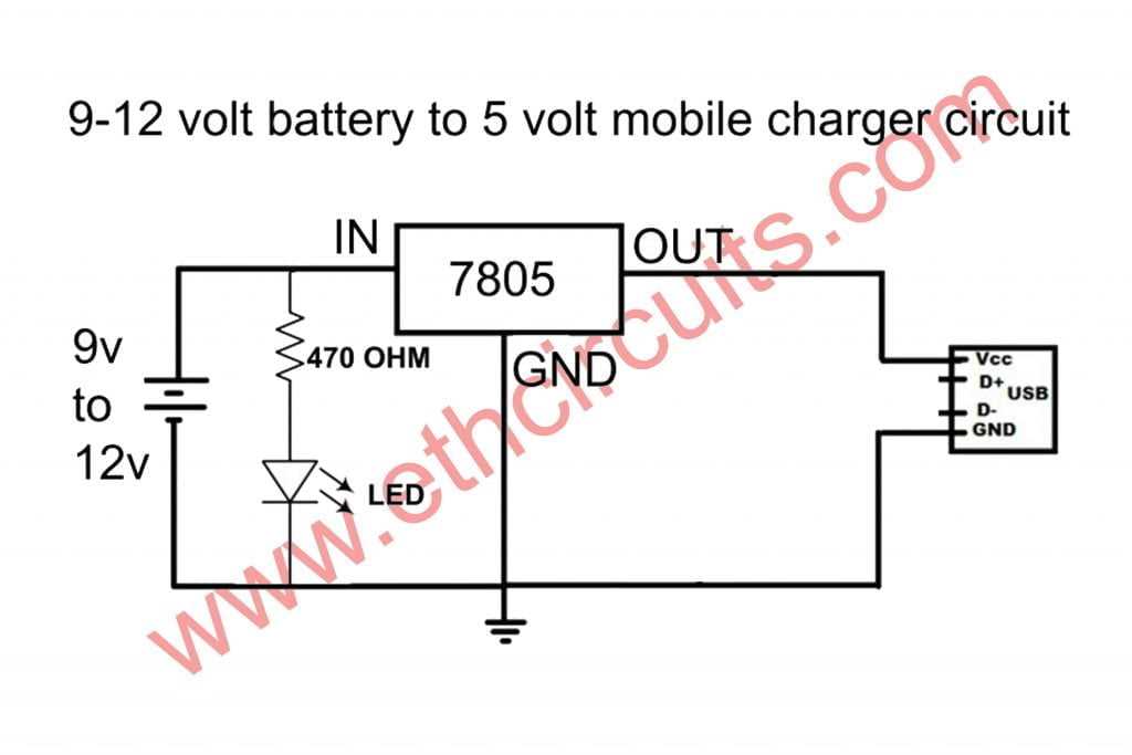 cellphone charger circuit diagram