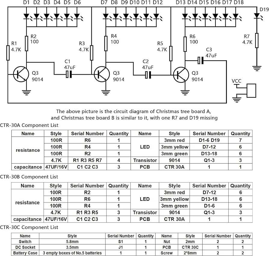christmas tree light circuit diagram