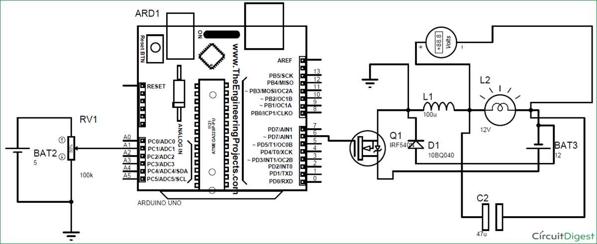 circuit diagram of a buck converter