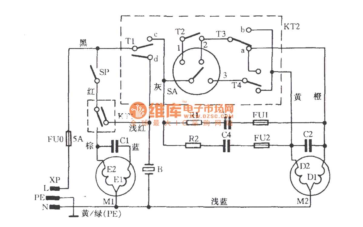 circuit diagram of a washing machine