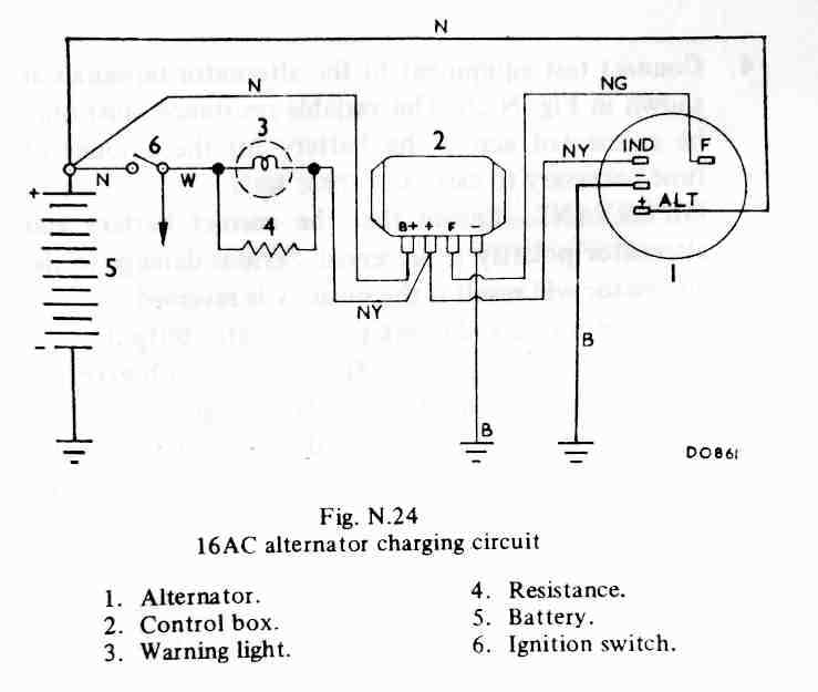 circuit diagram of an alternator