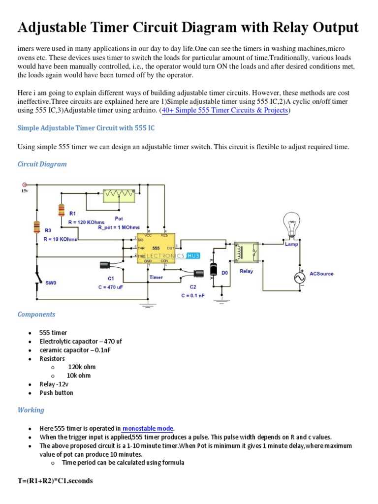circuit off delay timer wiring diagram