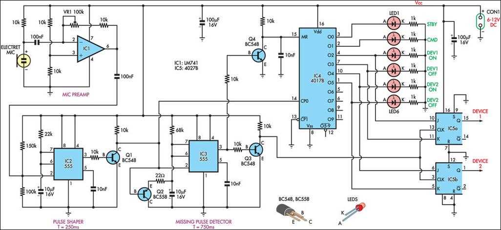 clap operated switch circuit diagram