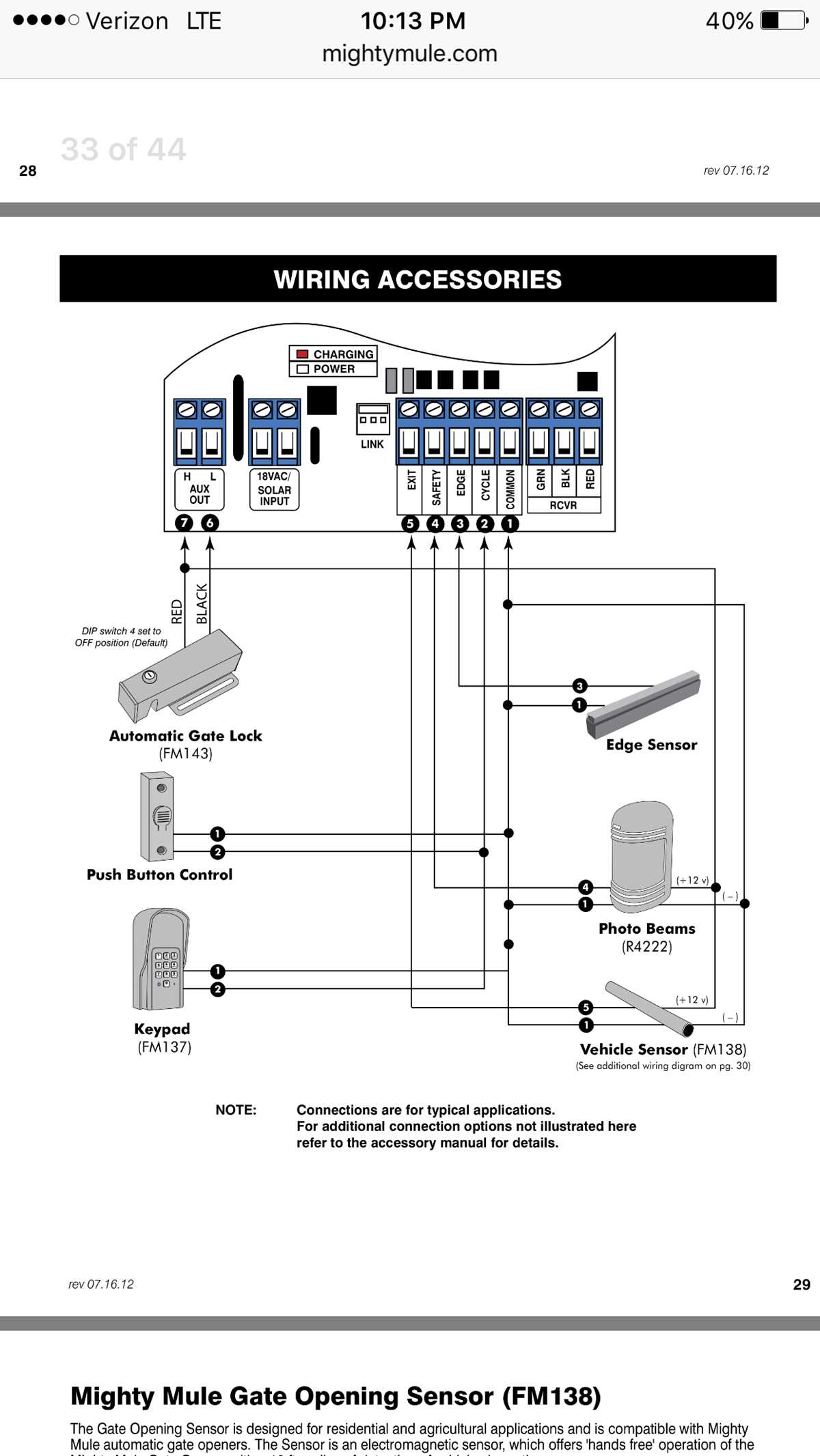 co z gate opener wiring diagram