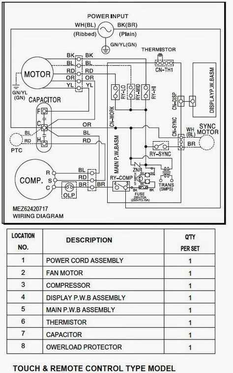 daikin mini split wiring diagram