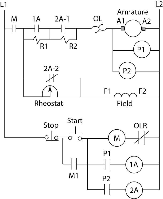 dc motor schematic diagram