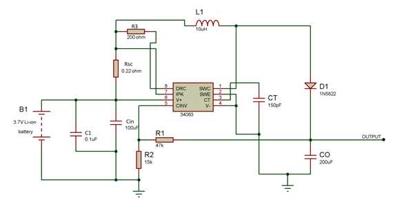 dc to dc circuit diagram