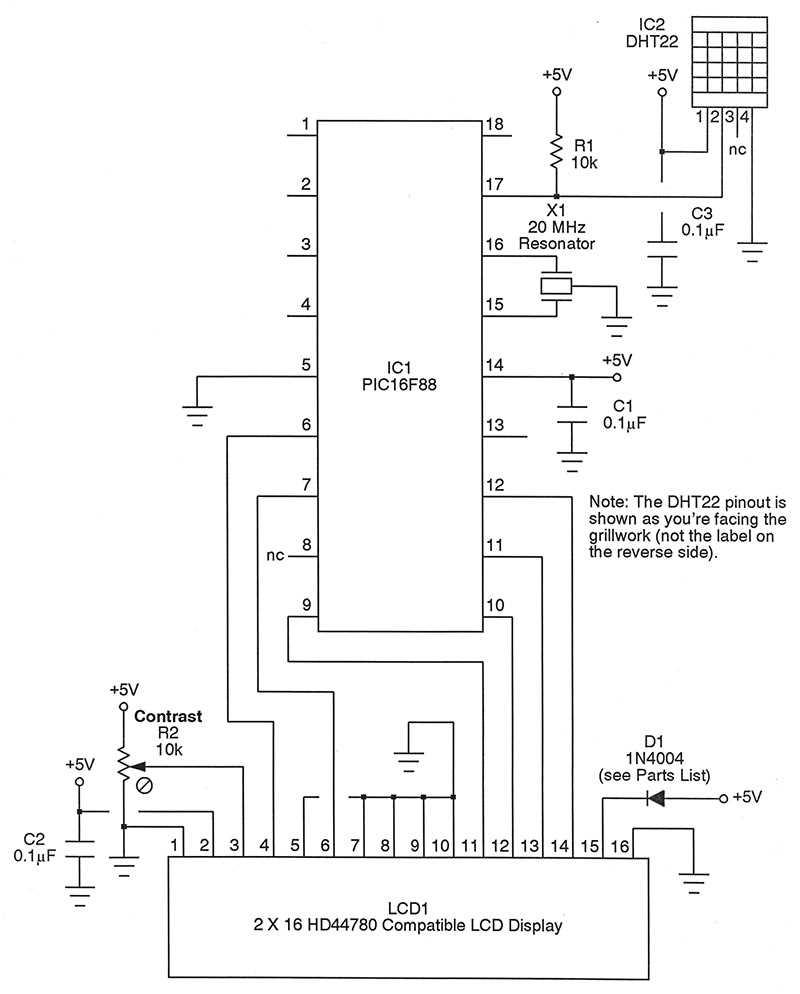 dht22 circuit diagram
