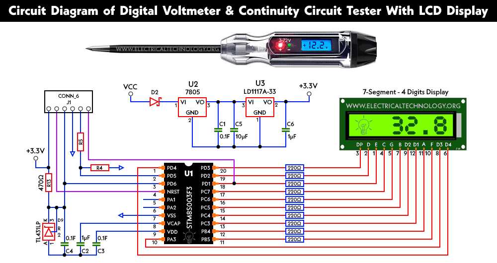 digital ac voltmeter circuit diagram