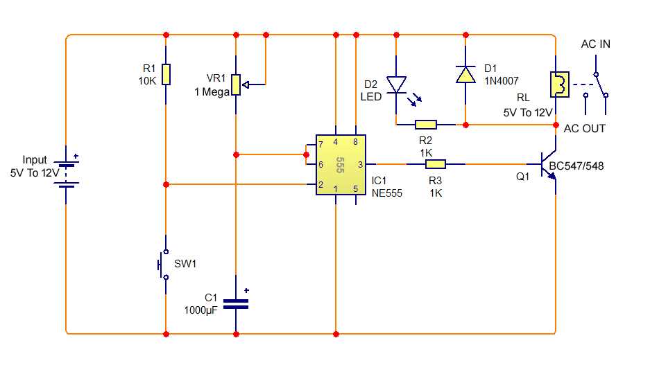 digital delay schematic diagram