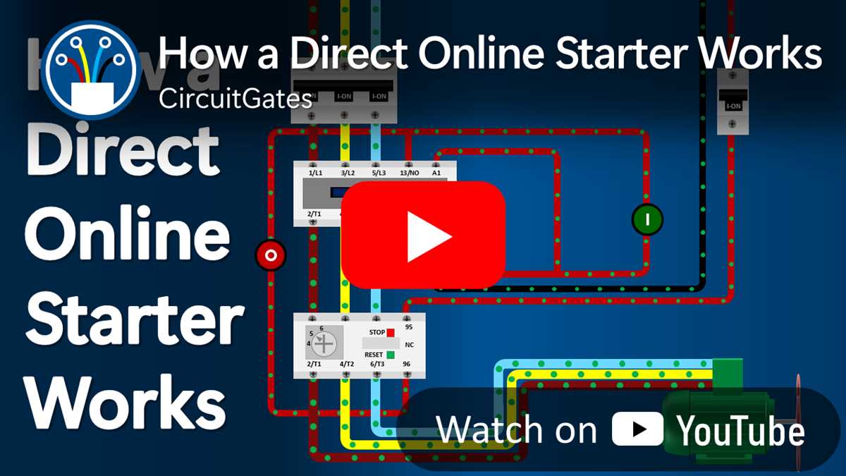 direct online starter circuit diagram