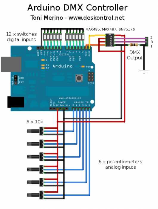 dmx controller circuit diagram
