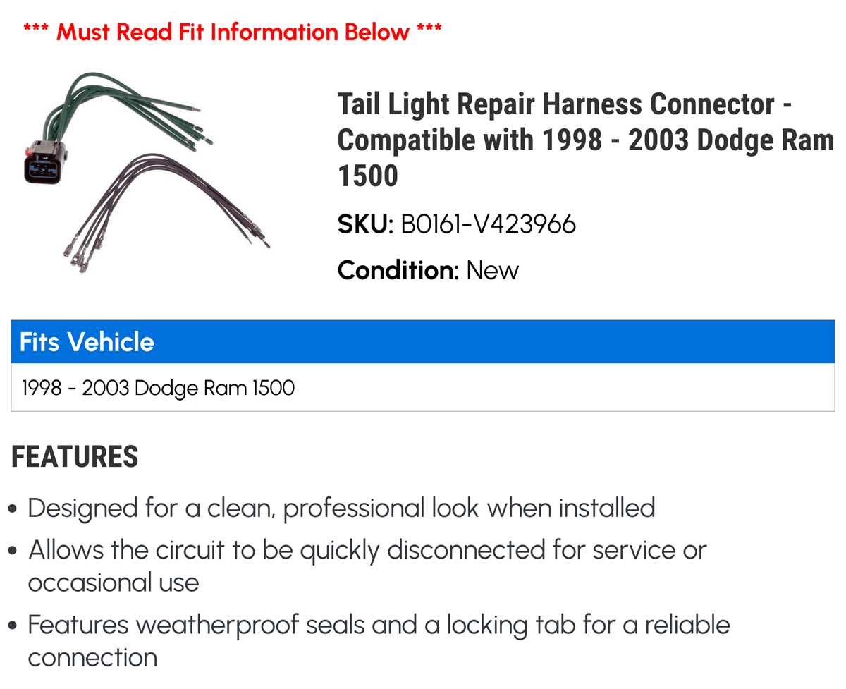 dodge tail light wiring diagram