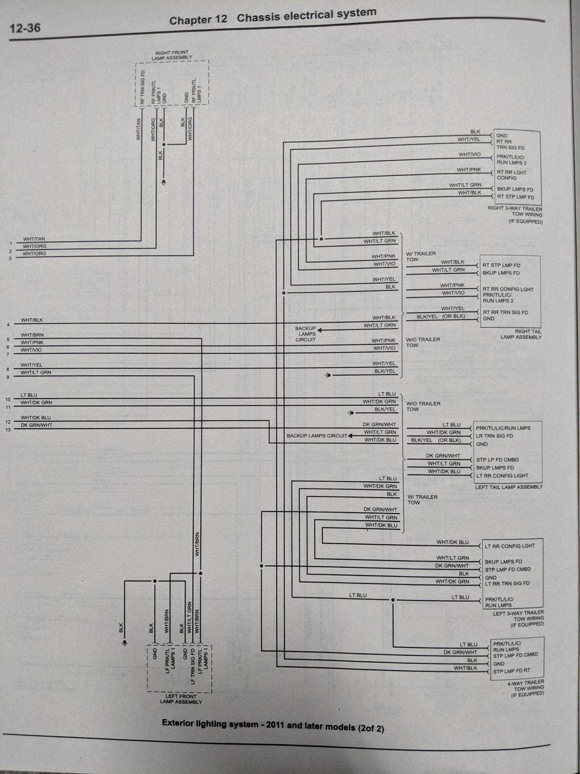 dodge tail light wiring diagram