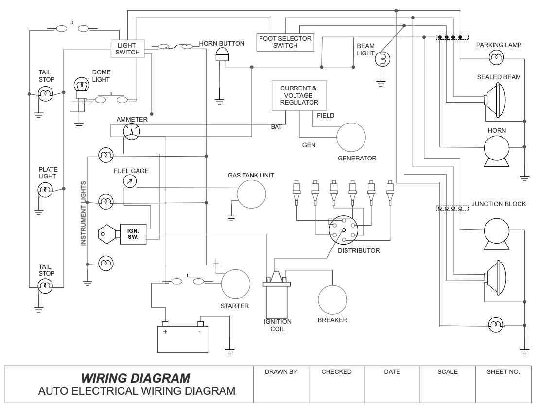 domestic wiring circuit diagram