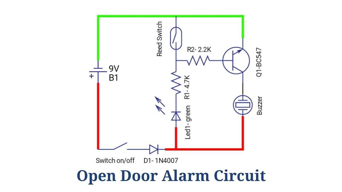 door open alarm circuit diagram