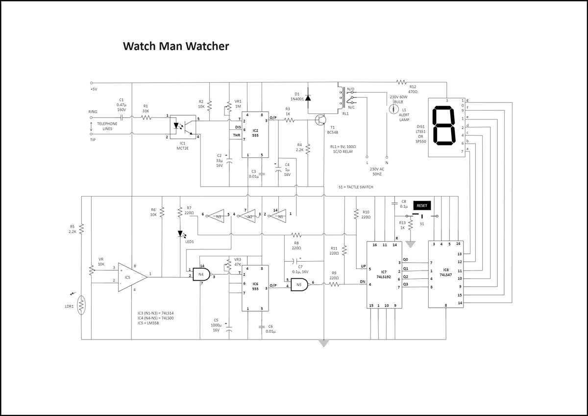 door watcher circuit diagram door watcher circuit diagram