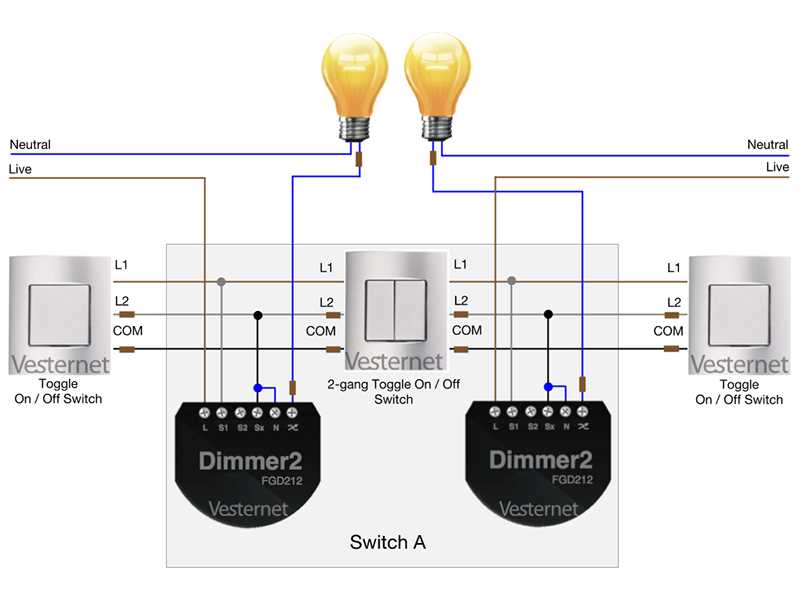 double switch wiring diagram