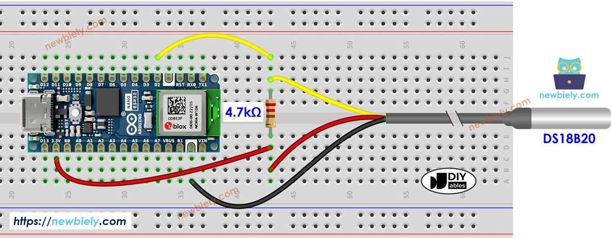 ds18b20 temperature sensor circuit diagram