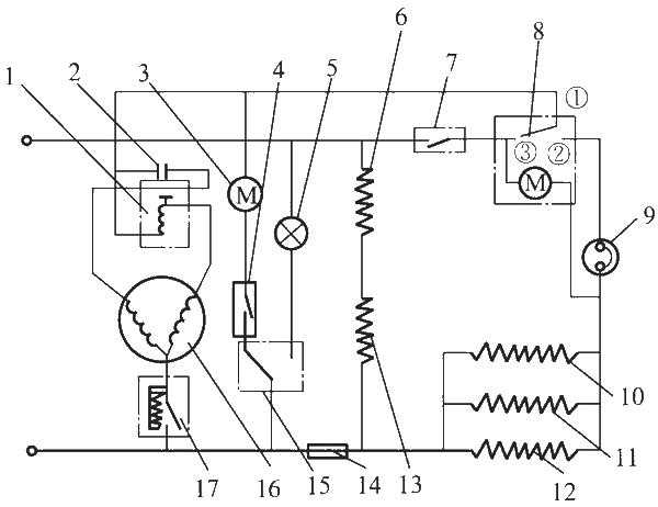 electrical circuit diagram of refrigerator