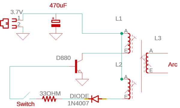 electronic gas lighter circuit diagram