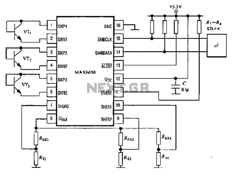 electronic thermometer schematic diagram