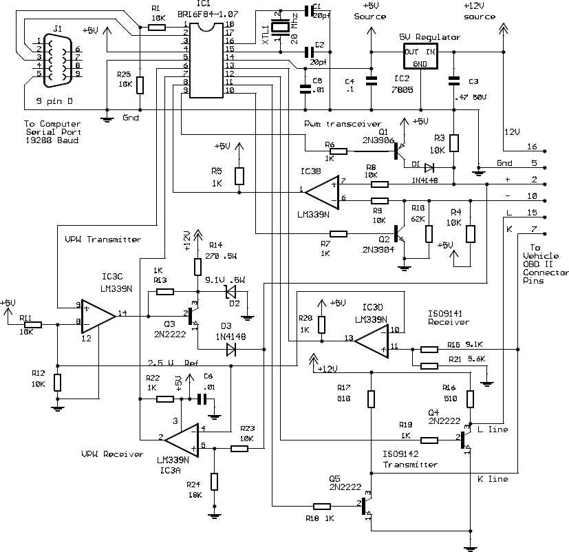 elm327 schematic diagram elm327 schematic diagram