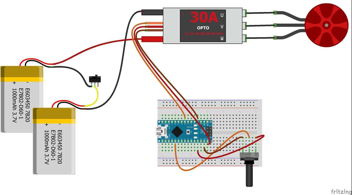 esc circuit diagram for brushless motor