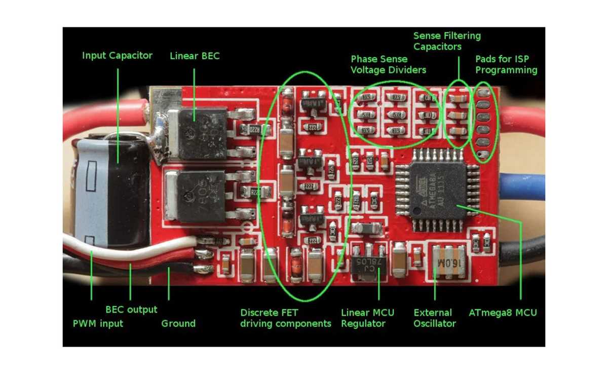 esc circuit diagram for brushless motor