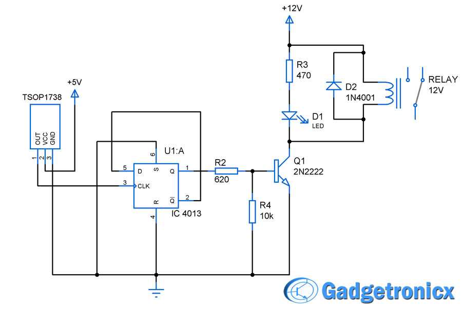 flip flop led circuit diagram