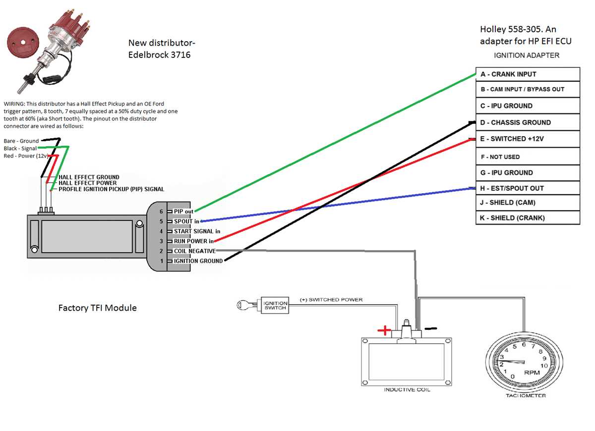 ford 3 wire distributor wiring diagram