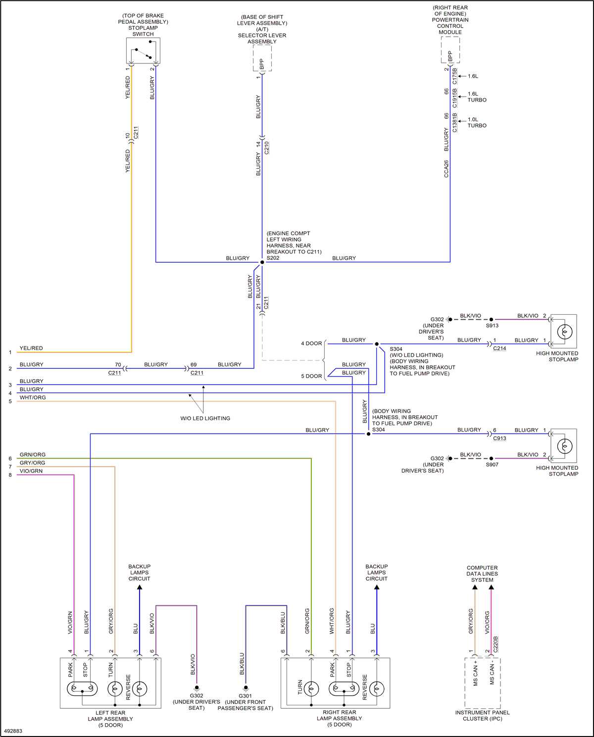ford tail light wiring diagram