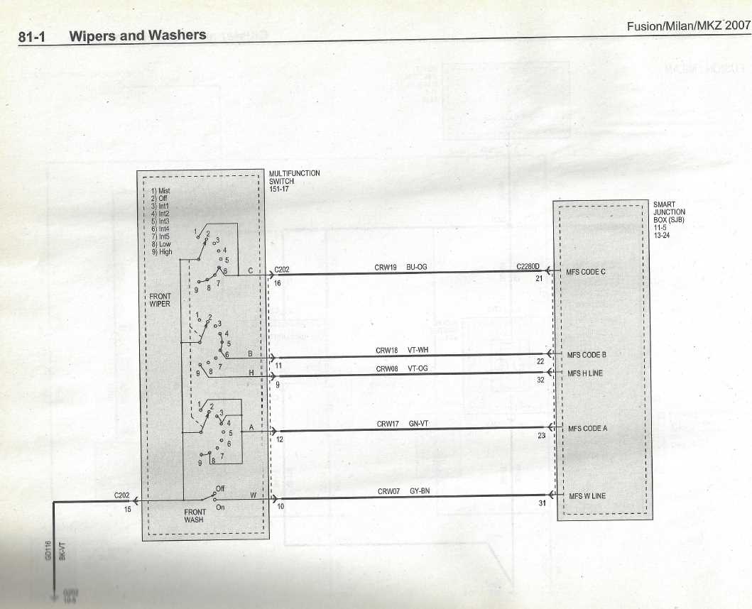 ford wiper switch wiring diagram